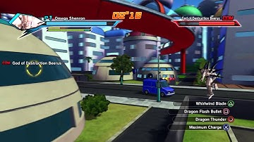 Dragon Ball Xenoverse Omega Shenron vs. God of Destruction Beerus
