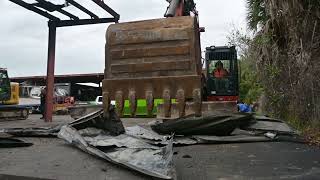 Blazing Demolition: Bringing Down a Fire-Damaged Structure!