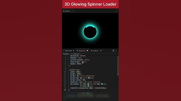 3D Glowing spinner animation using HTML and CSS