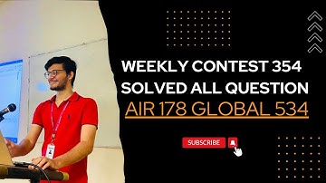 Weekly Contest 354 || solved 4/4 || Global rank 534 || AIR 178