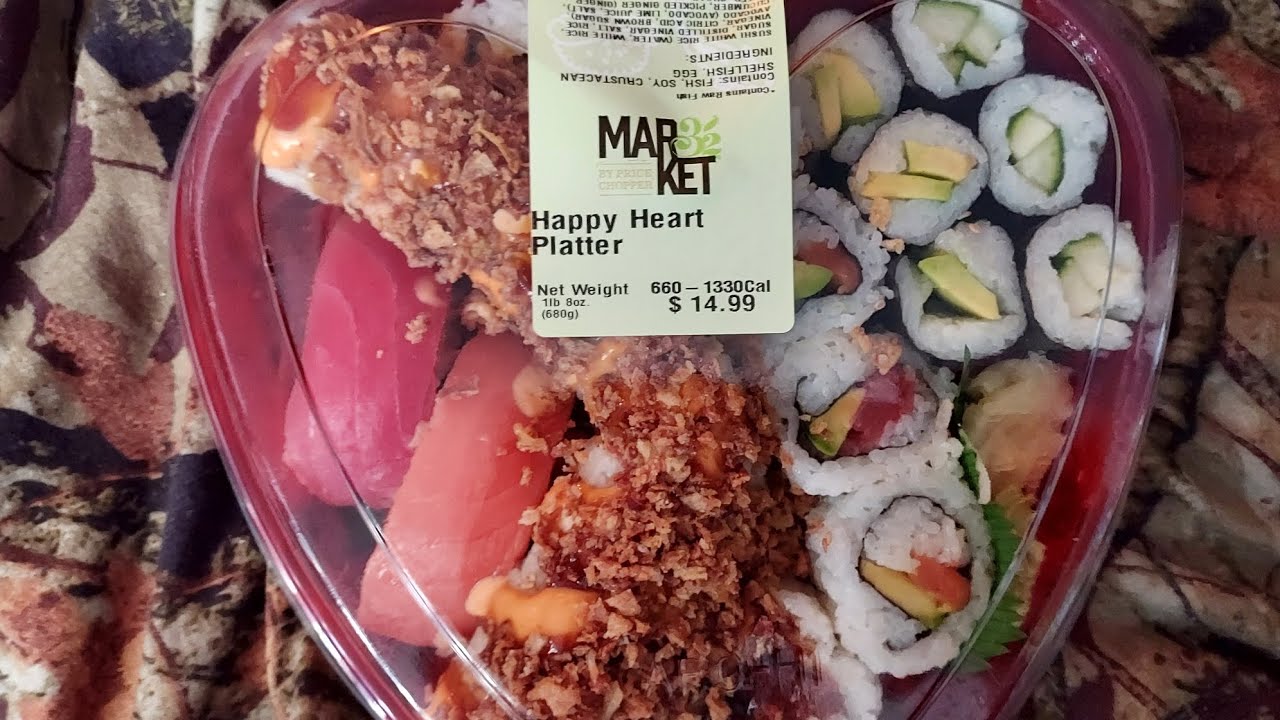 HOWDY FOOD REVIEWS MARKET32 BY PRICE CHOPPER HAPPY HEART PLATTER SUSHI