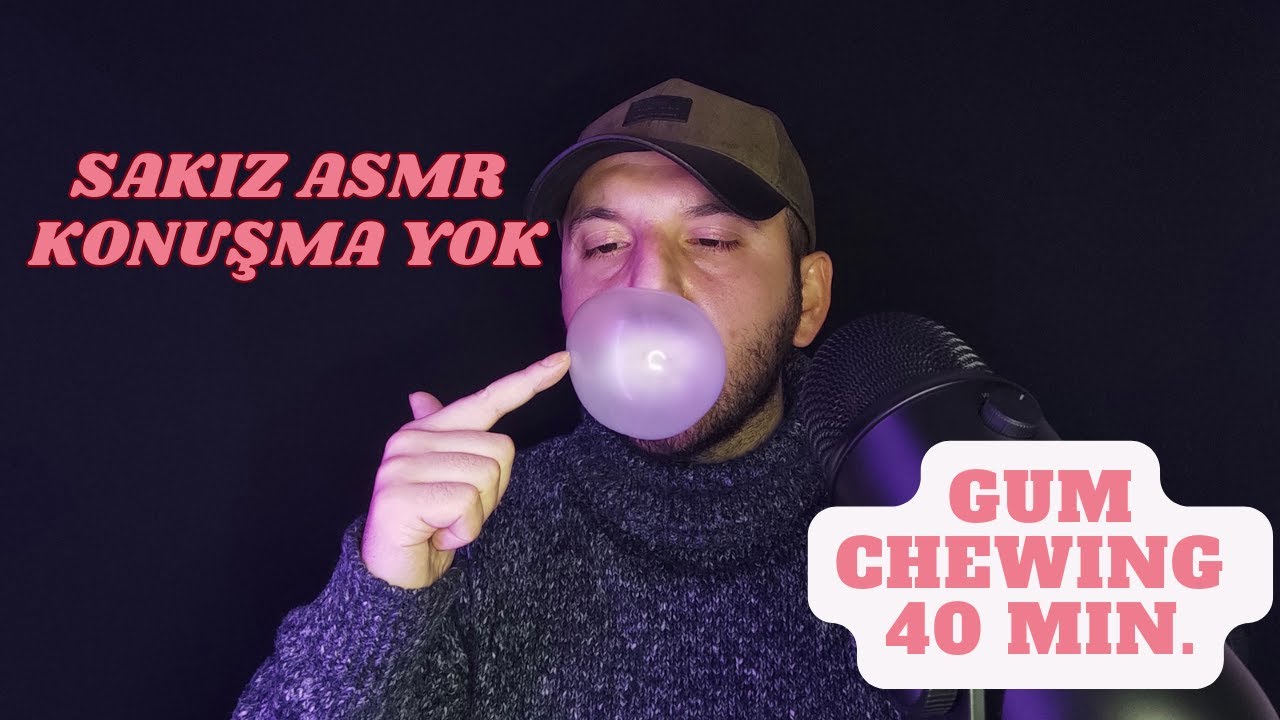 SAKIZ ÇİĞNEME SESLERİ | TÜRKÇE ASMR #asmr #sakız