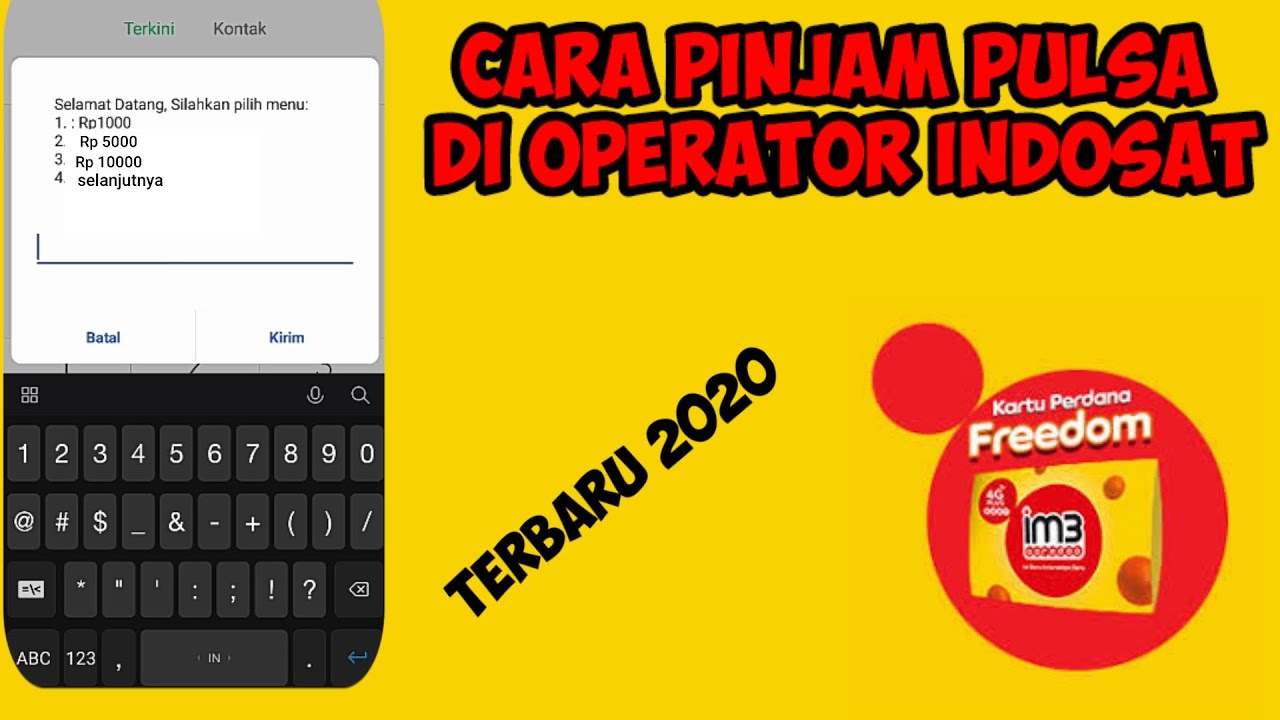 CARA PINJAM PULSA DARURAT INDOSAT TERBARU 2020. 