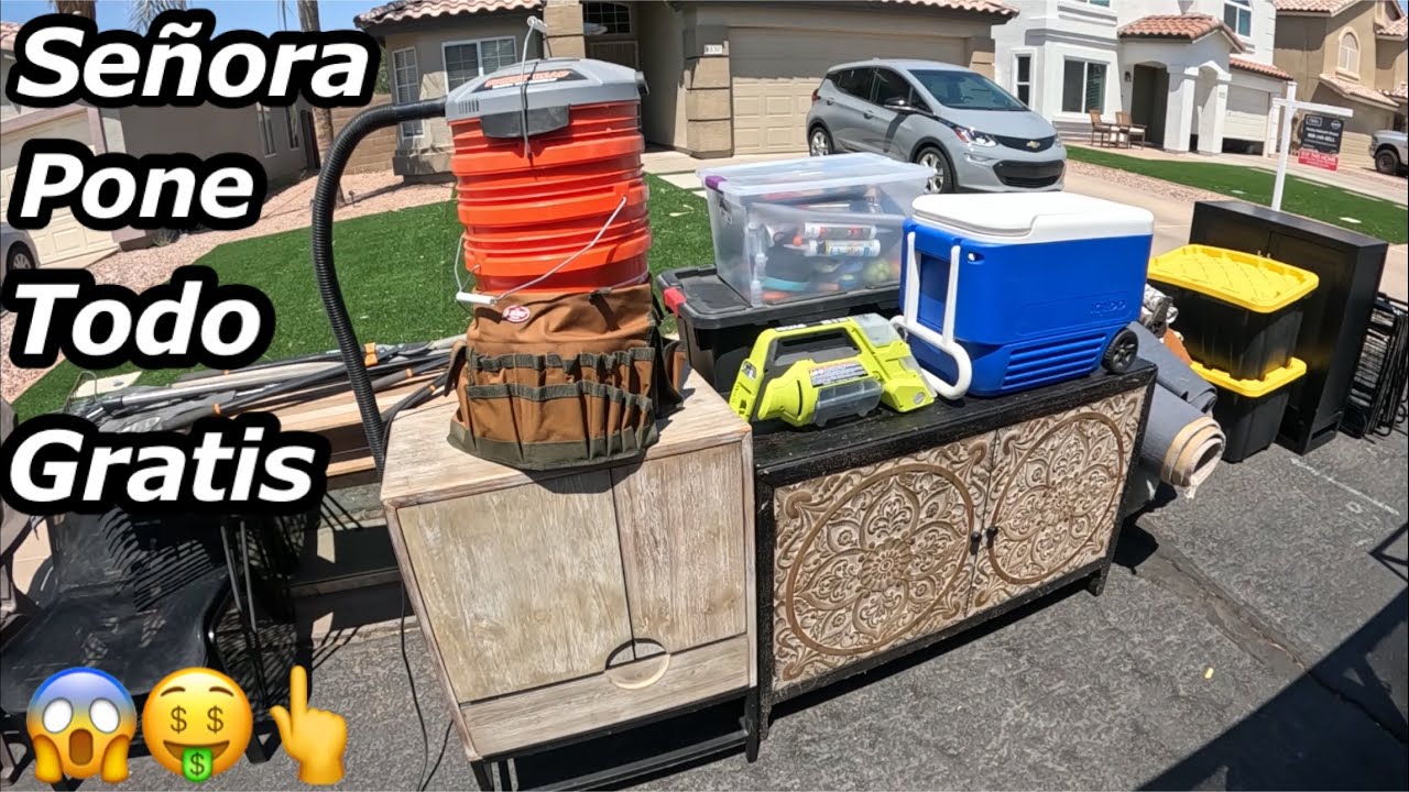 Lo que tiran en USA😱SEÑORA BOTA SUS MUEBLES Y HERRAMIENTA😱🤑