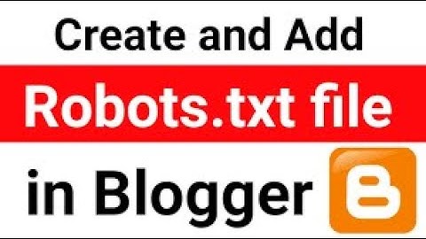 How to Create Robots.txt File | How to Add Robot.txt File |Custom robots header tags