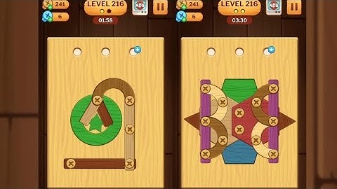 Screw Puzzle: Wood Nut & Bolt - Level 216