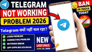 Telegram App Not Working Problem 2026 | Telegram Nahi Chal Raha Hai | Telegram Ban in india today