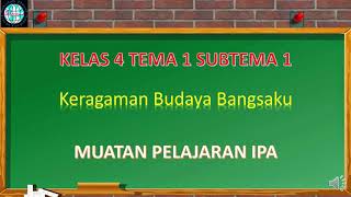 Video Materi Kelas 4 Tema 1 Subtema 1 Muatan Pelajaran IPA