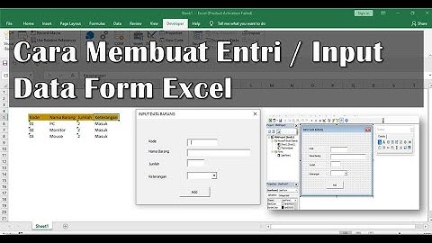 Cara membuat form entri data |  form input data di excel #Shorts