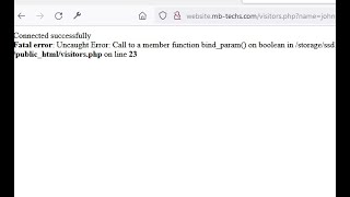 Call to a member function bind_param() on boolean . Error in mysqli php