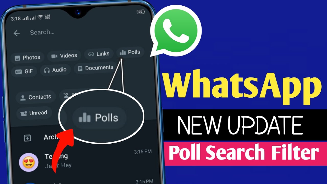 WhatsApp new Update || WhatsApp Search Poll Filter Update || WhatsApp ...