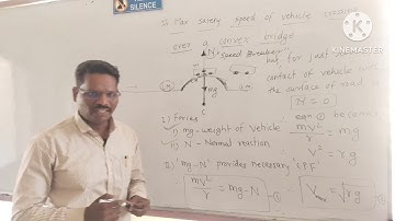Max. Safety Speed of Vehicle crossing over a convex bridge