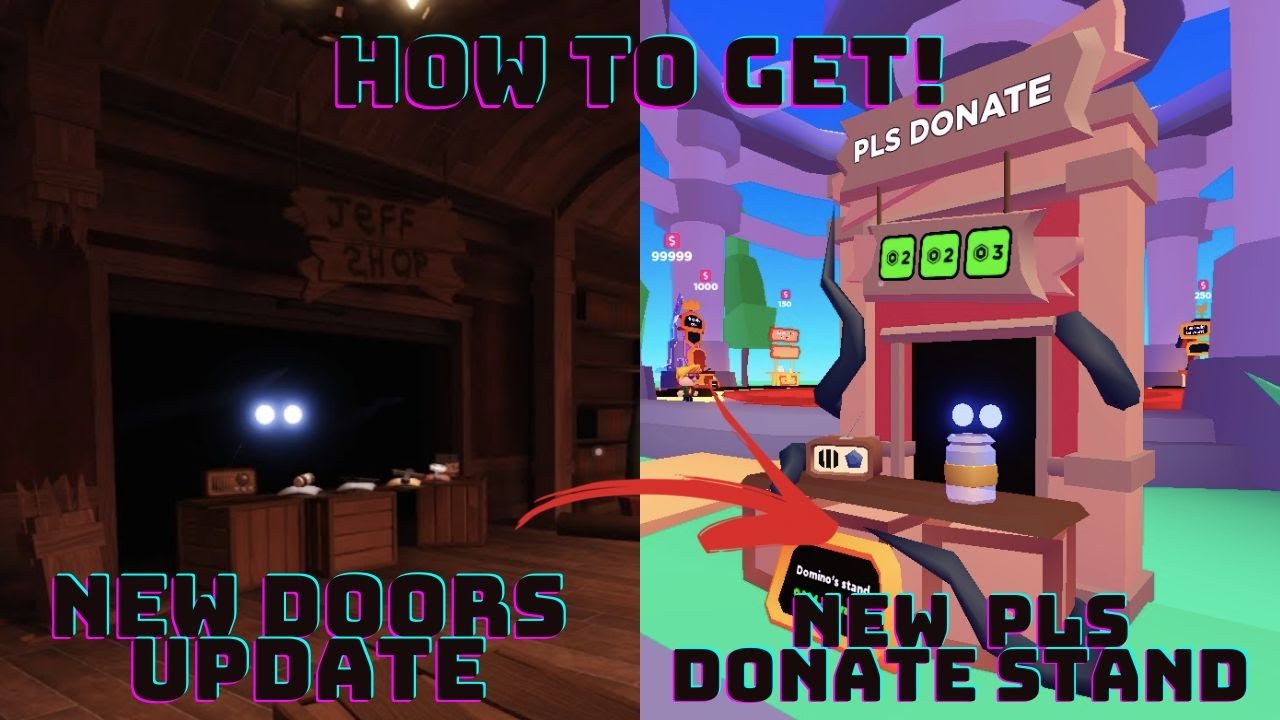 DOORS - Roblox Horror Game on X: Did you know? Getting the #RobloxDoors  'Pls Donate' achievement grants you an exclusive booth in PLS DONATE!    / X