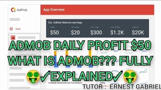 WHAT IS ADMOB $50 DAILY EARNINGS #ADMOB BEST EARNING STRATEGY✓ FULLY EXPLAINED ✓