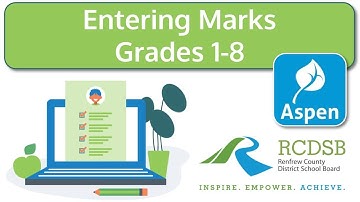 Aspen Report Card Entering Marks—Grades 1-8
