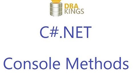 C# Video 2 - Console Methods Write WriteLine Read ReadLine ReadKey