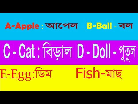 ইংরেজি এ থেকে জেড ইংরেজি শব্দ গঠন এবং বাংলা অর্থসহ উচ্চারন