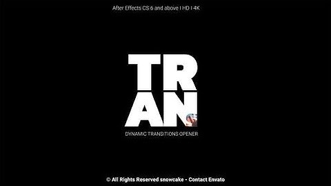 Dynamic Transitions Opener After Effects Template Videohive 26366939