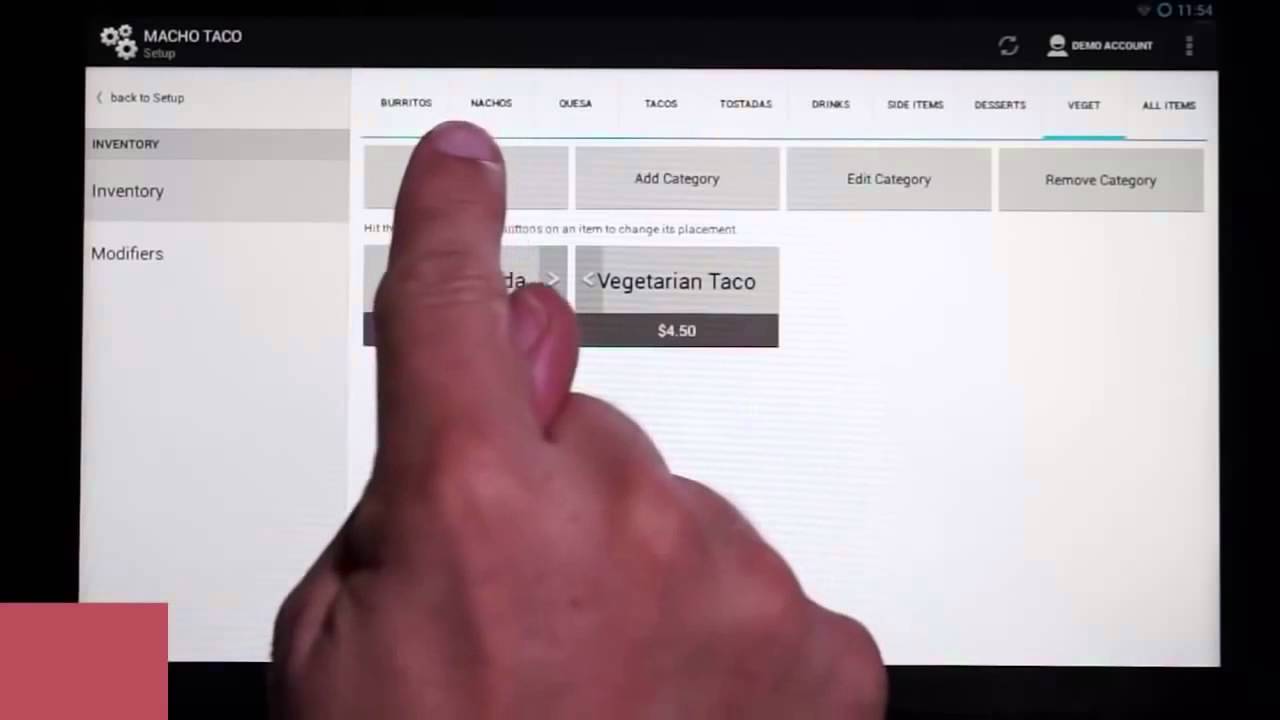 Clover POS Station Editing Inventory Items and Categories on Device ...