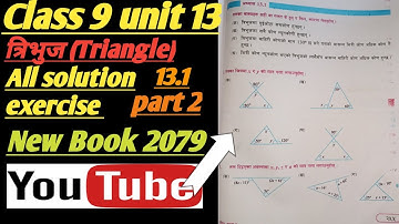 class 9 ko math exercise 13.1 part 2  All solution exercise New book 2079