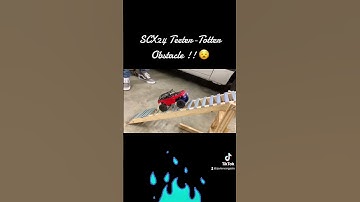 SCX24 Deadbolt RC Truck Rock Crawling my DIY Teeter Totter Obstacle! #scx24 #rc #rctruck Javier TV🔥