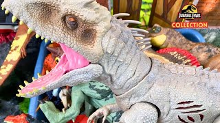Massive of Jurassic World Dinos: Giant T-REX vs Spinosaurus vs Giganotosaurus, Carnotaurus & more!