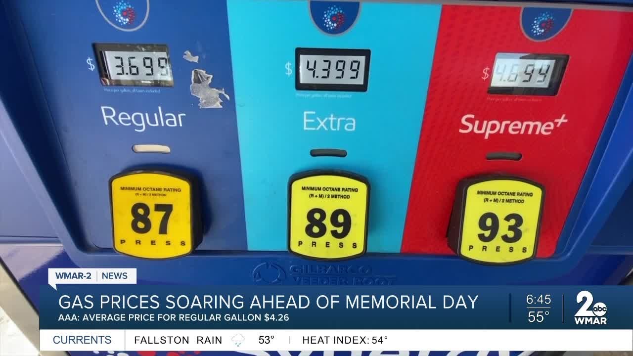Gas prices soaring ahead of Memorial Day - YouTube