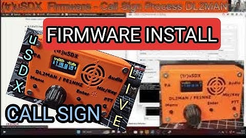 (tr)uSDX DL2MAN - Spectrum Scope Firmware Update - USB Cable + Call Sign Addition