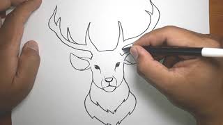 How to draw Easy Deer Head