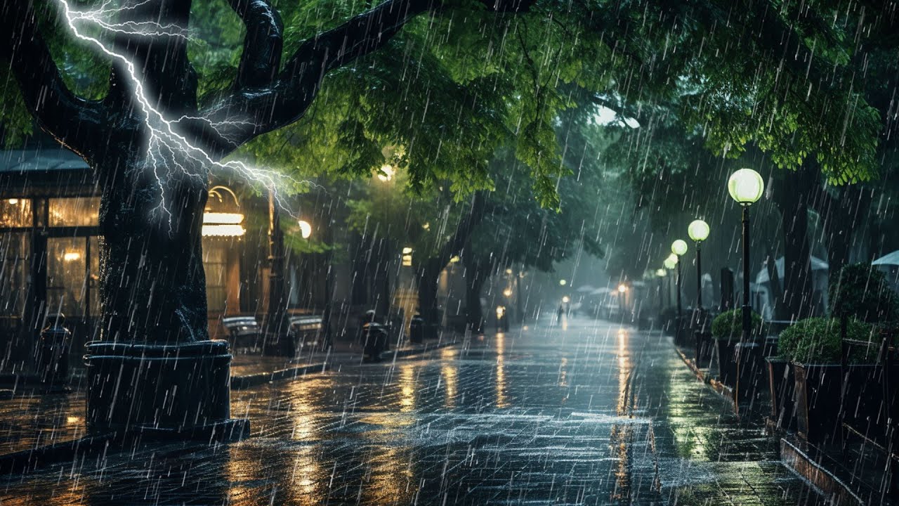Sonido de Lluvia Relajante para Dormir - Lluvia y Truenos en Parque la ...