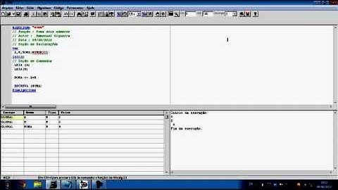 Vídeo aula 02-2012 - Tipos mais usados na construção de algoritmos