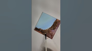 using clay to make a 3D pond painting #art #painting #shorts