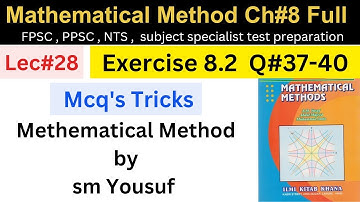 Exercise 8.2 Q#37-40 full mcqs tricks in detail #mathematics #ppsc #fpsc #nts #maths #mathstricks