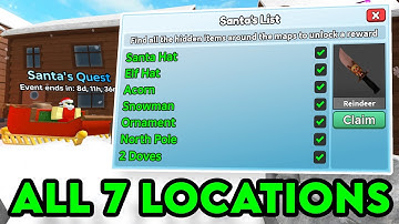 ALL 7 SANTAS LIST LOCATIONS IN MM2! 🎅