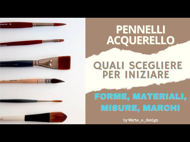 Pennelli per ACQUERELLO BELLISSIMI! (recensione e prova) Arte per Te 