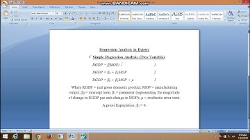 Regression Analysis in Eviews: How to Perform Regression Analysis using Eviews Part 1