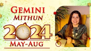 ♊ 2024 May - Aug Gemini (Mithun) Horoscope | मिथुन राशि मई - अगस्त 2024 राशिफल | Tarot Reading