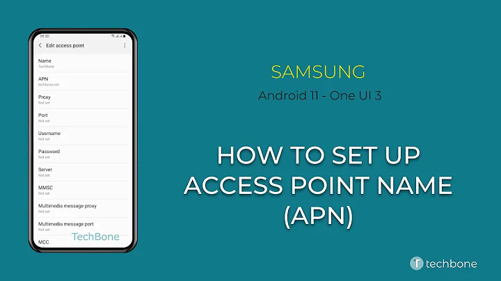 How to Set up Access Point Name (APN) - Samsung [Android 11 - One UI 3]