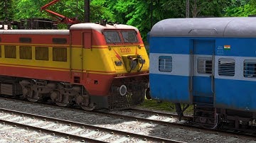 Indian Railways High Speed Trainz Crossing//At On Railways Tracks Bumpy Railroad Tracks 