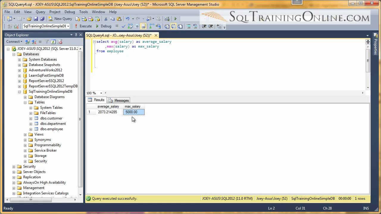 SQL Functions - SQL Training Online - Quick Tips Ep17 - YouTube