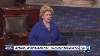 Round-The-Clock Senate Sessions Start With Devos Nomination