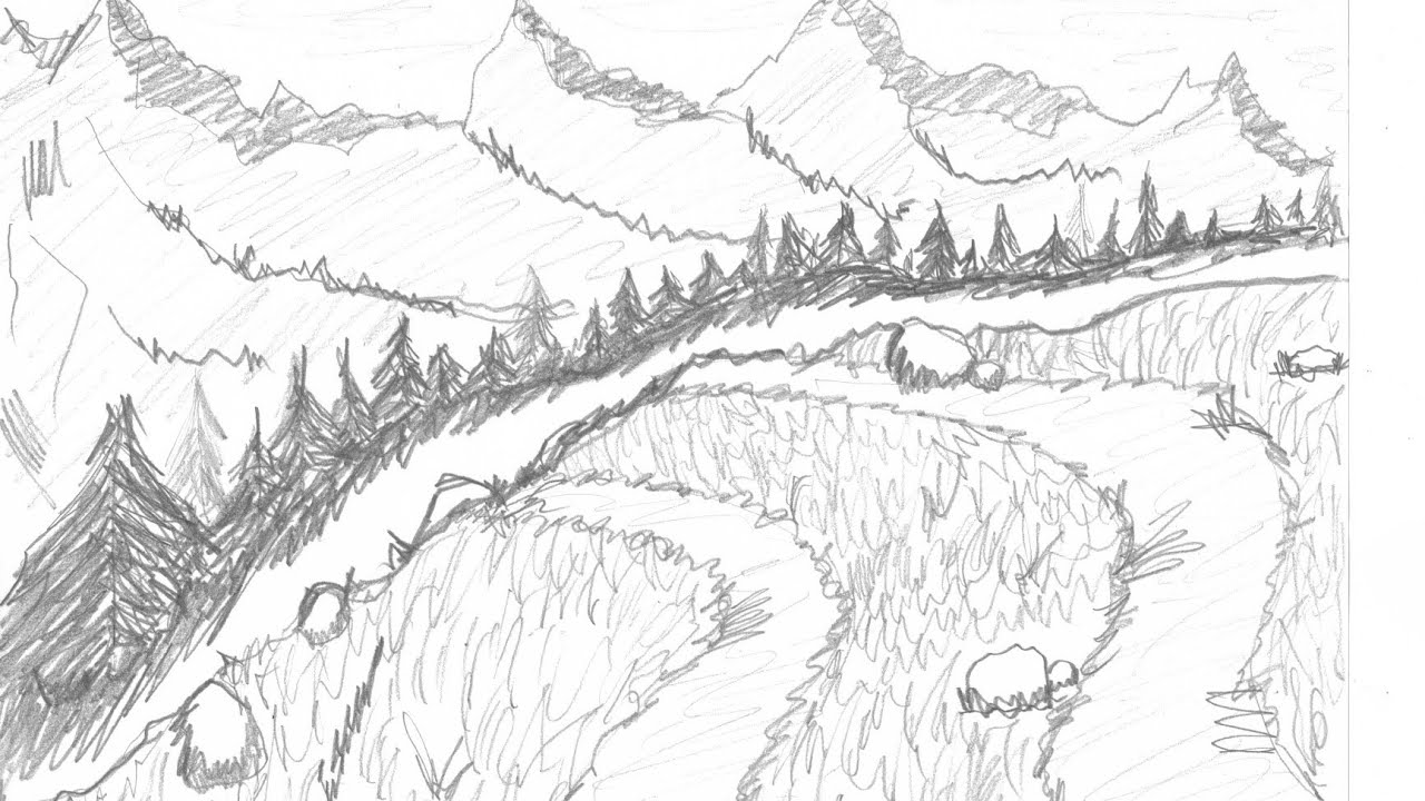 Cómo dibujar una pradera con lapiz fácil 👍/ How to draw a meadow with Easy  pencil 👍 - thptnganamst.edu.vn