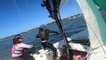 Sailing Development Squad Training on Elliott 7s - Asymmetrical Spinnaker Hoist, Gybe, Windward Drop