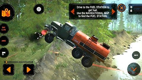 Crossing very Dangerous Bridge - Mudrunner -  Gameplay (Android , IOS)