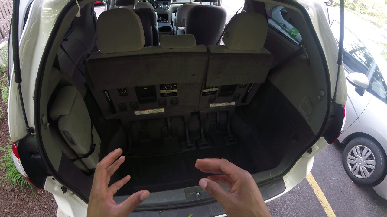 Toyota Sienna How To Put Down Rear Seats For More Cargo Space