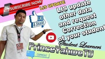 LIS update other data and request Correction of your student
