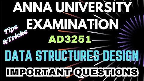 AD3251|Data Structures Design|Important Questions💯💯💯|@Toppersacademytamil