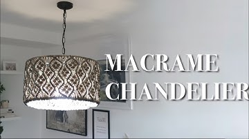 ✨ DIY Macrame Chandelier | Turn a Simple Frame into a Stunning Boho Lamp 🧵💡