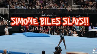 Simone Biles SLAYS floor exercise night 2 of the 2023 US Gymnastics Championships
