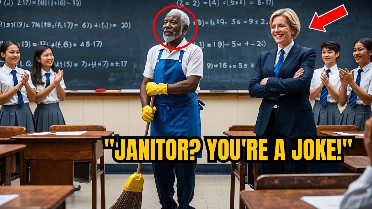 Teacher Tells Black Janitor to Solve a Math Problem as a Joke — She Has No Idea He’s a TRUE GENIUS